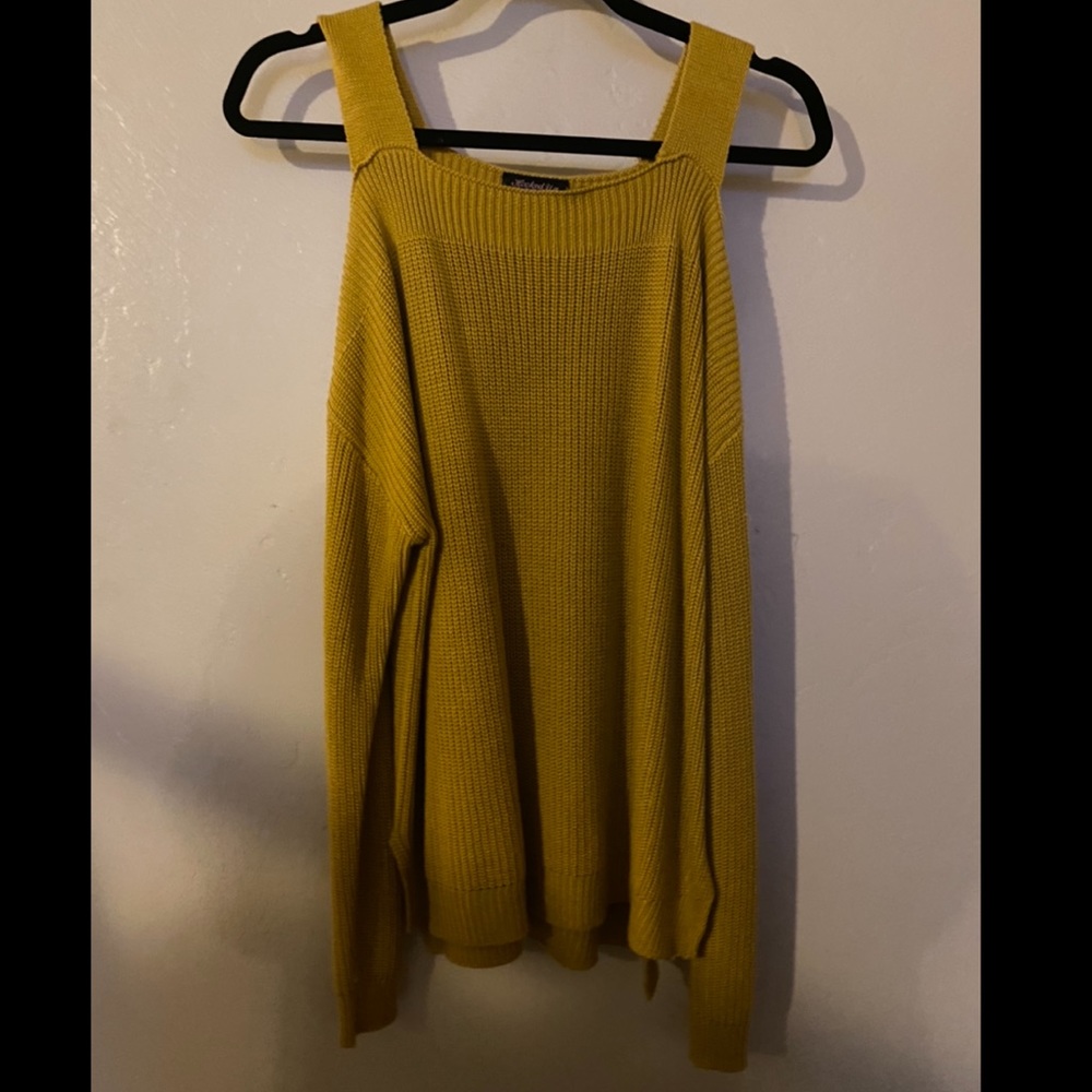 Cold shoulder sweater